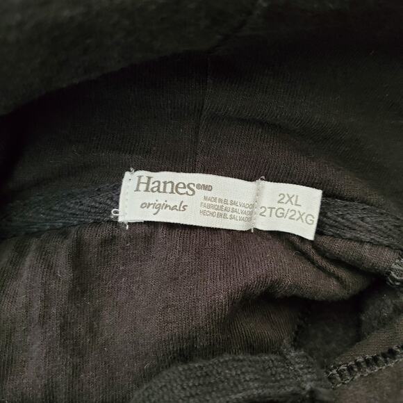 Hanes Good Things Take Time Black Pullover Hoodie Womens 2XL Pre-Owned - Picture 4 of 6